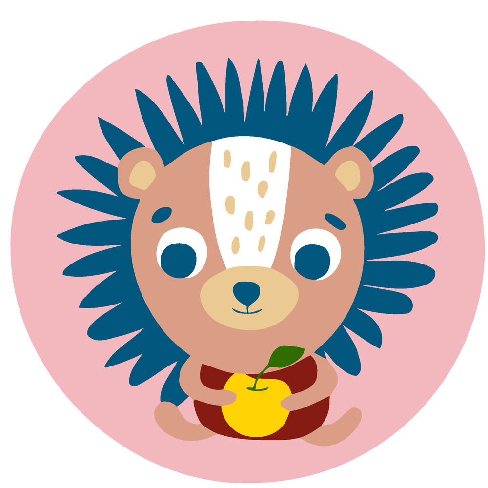 Фото, Видеообзоры картина за номерами strateg їжачок з яблуком розміром 20х20 см (hh7103)