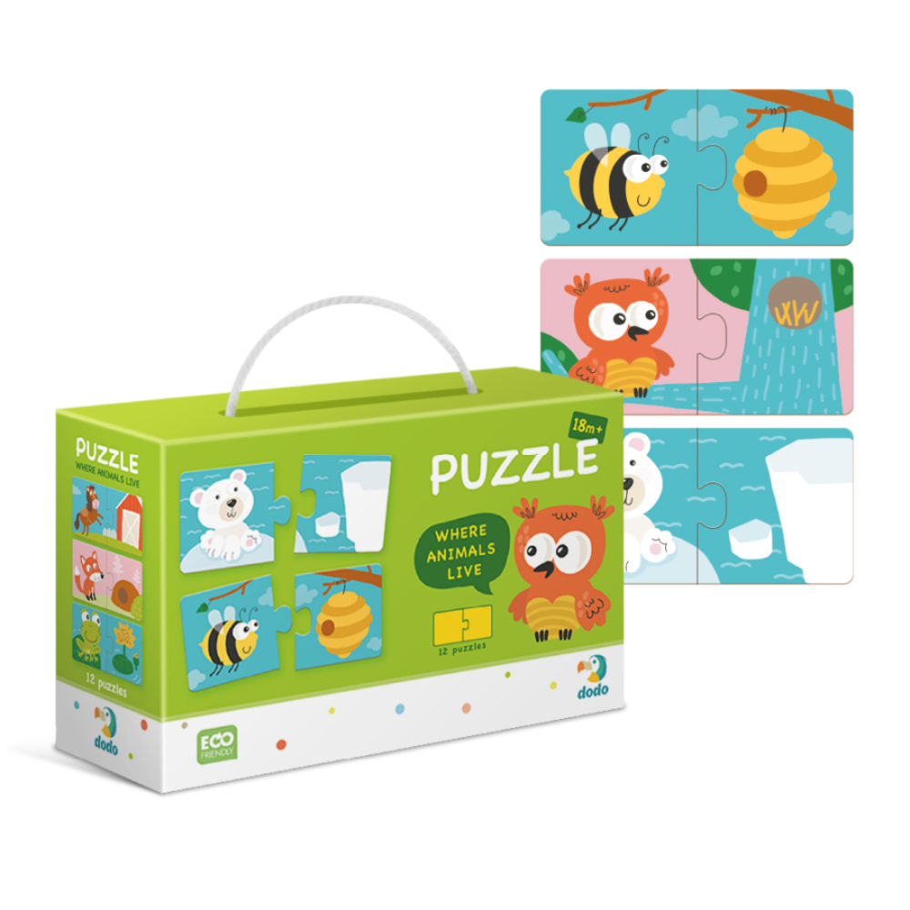 Фото, Відеоогляди пазл dodo звірята та їх домівки