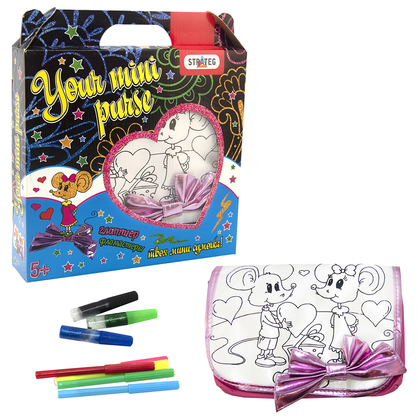 Фото, Видеообзоры набір для творчості strateg сумка-розмальовка мишеня російською мовою (2043)