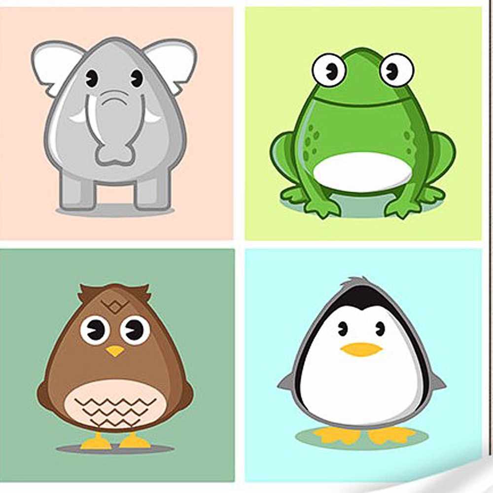 Фото, Відеоогляди картина за номерами strateg преміум веселі звірі з лаком та з рівнем розміром 30х30 см (es-0861)