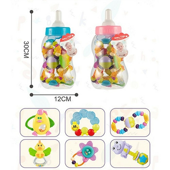 Брязкальце 5606/5607 набір 6шт.2в.2кол.банка 30*12 /54/