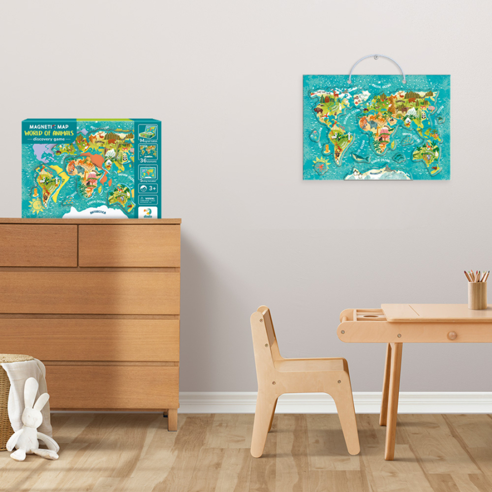 Фото, Відеоогляди розвиваюча гра dodo магнітна мапа світу тварини