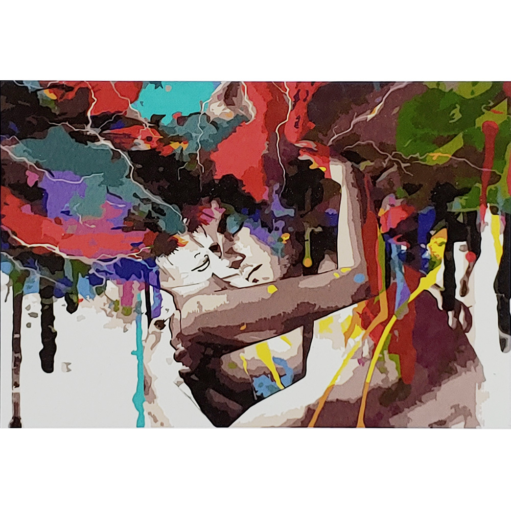 Фото, Видеообзоры картина за номерами strateg преміум акварельні обійми з лаком розміром 30х40 см (ss-6554)