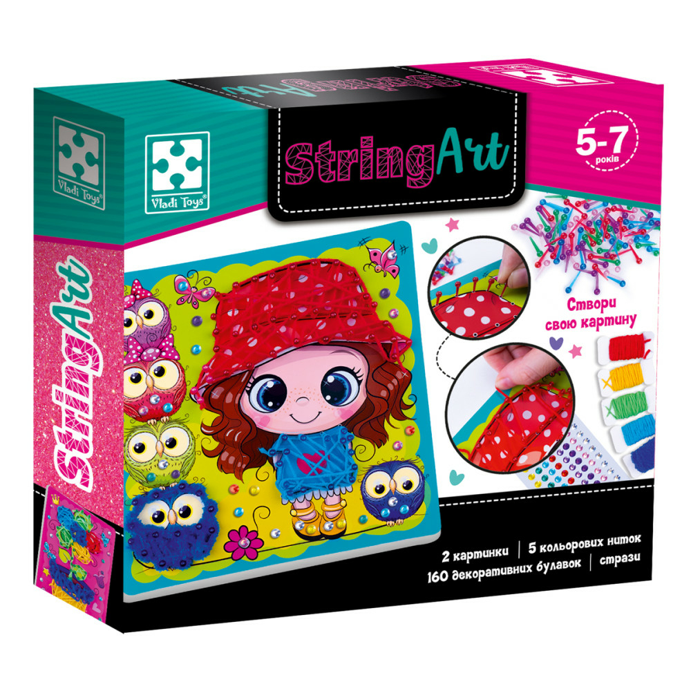 Фото, Відеоогляди набір для творчості vladi toys cтрінг арт. сонячна прогулянка.vt4501-20