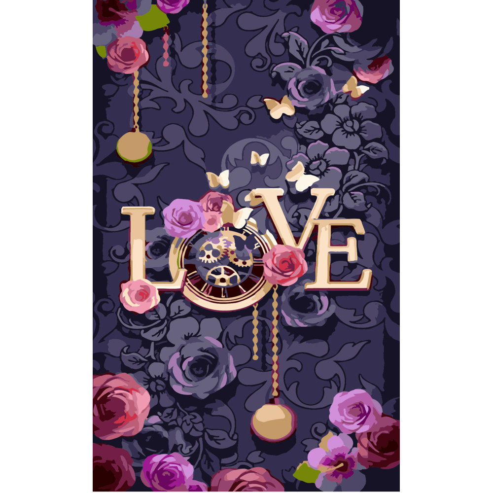 Фото, Видеообзоры картина за номерами strateg преміум love розміром 50х25 см (ww035)