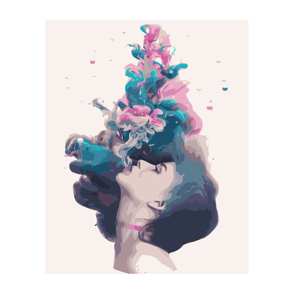 Фото, Відеоогляди картина за номерами strateg преміум дівчина під водою з лаком розміром 40х50 см va-2840