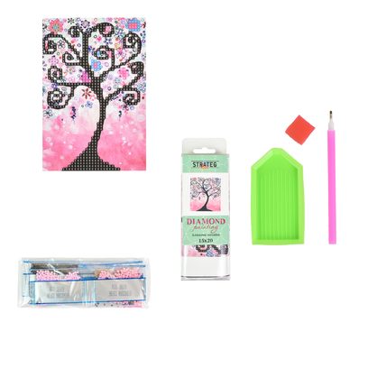 Фото, Відеоогляди алмазна мозаїка strateg преміум абстрактне дерево без підрамника розміром 10х15 см (yab28616)