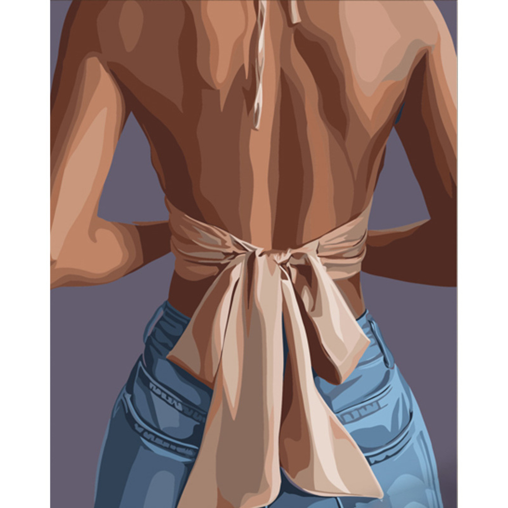 Фото, Видеообзоры картина за номерами strateg преміум витончений бант розміром 40х50 см (gs592)