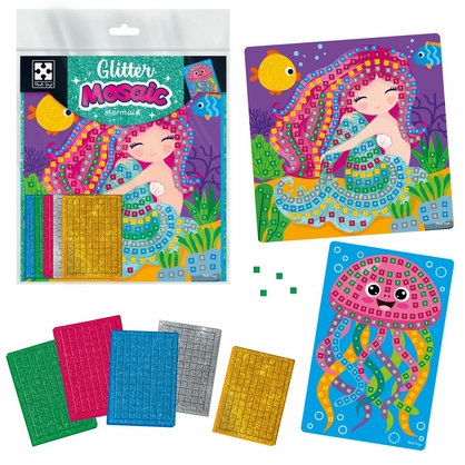 Фото, Відеоогляди набір для творчості vladi toys зі блискучою мозаїкою «русалонька та медуза» vt4511-13