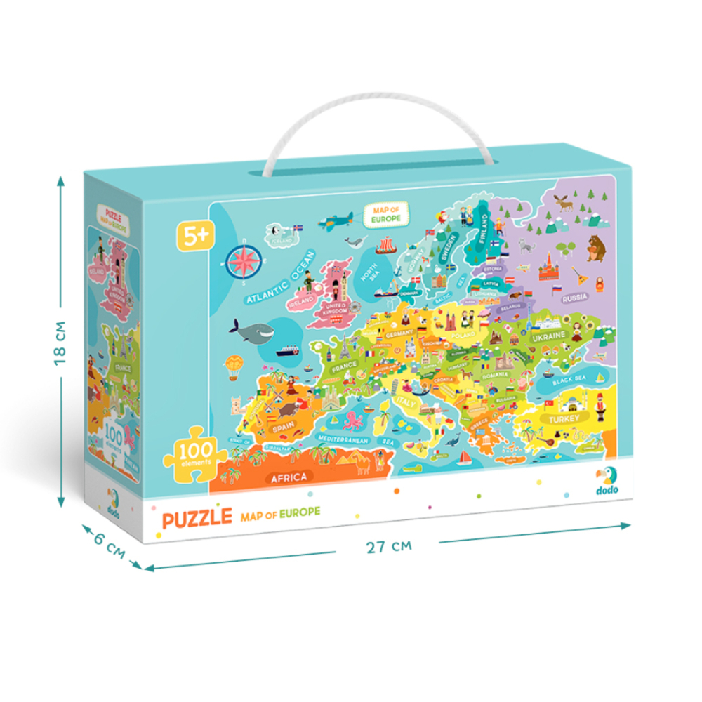 Фото, Відеоогляди пазл dodo мапа європи (англ. мова)