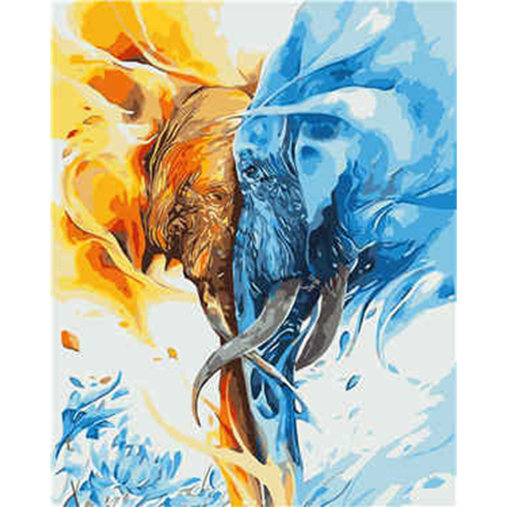 Фото, Видеообзоры картина за номерами strateg преміум слони з лаком розміром 40х50 см va-0729