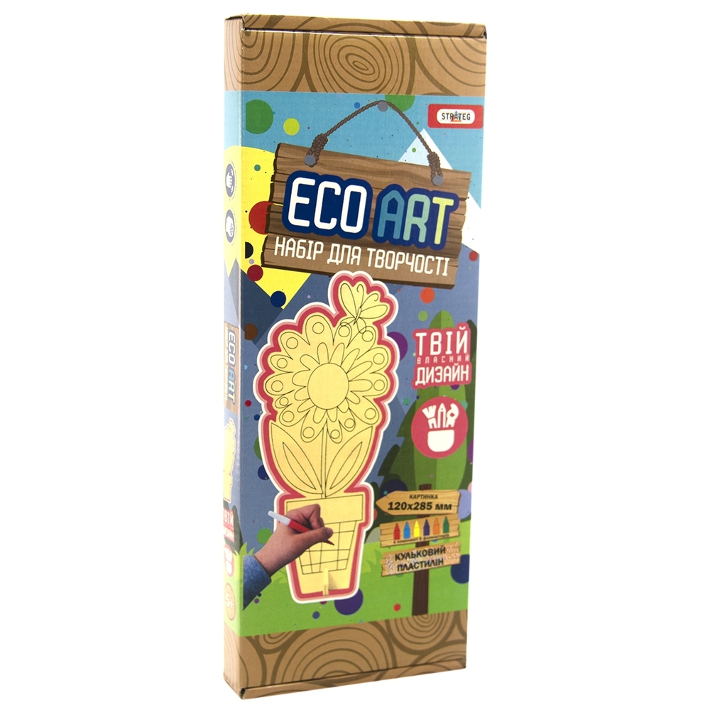 Фото, Відеоогляди набір для творчості strateg еко-розмальовка квіточка (5003)