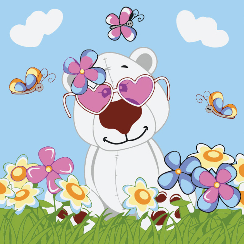 Фото, Видеообзоры картина за номерами strateg рожеві окуляри розміром 20х20 см (hh5128)