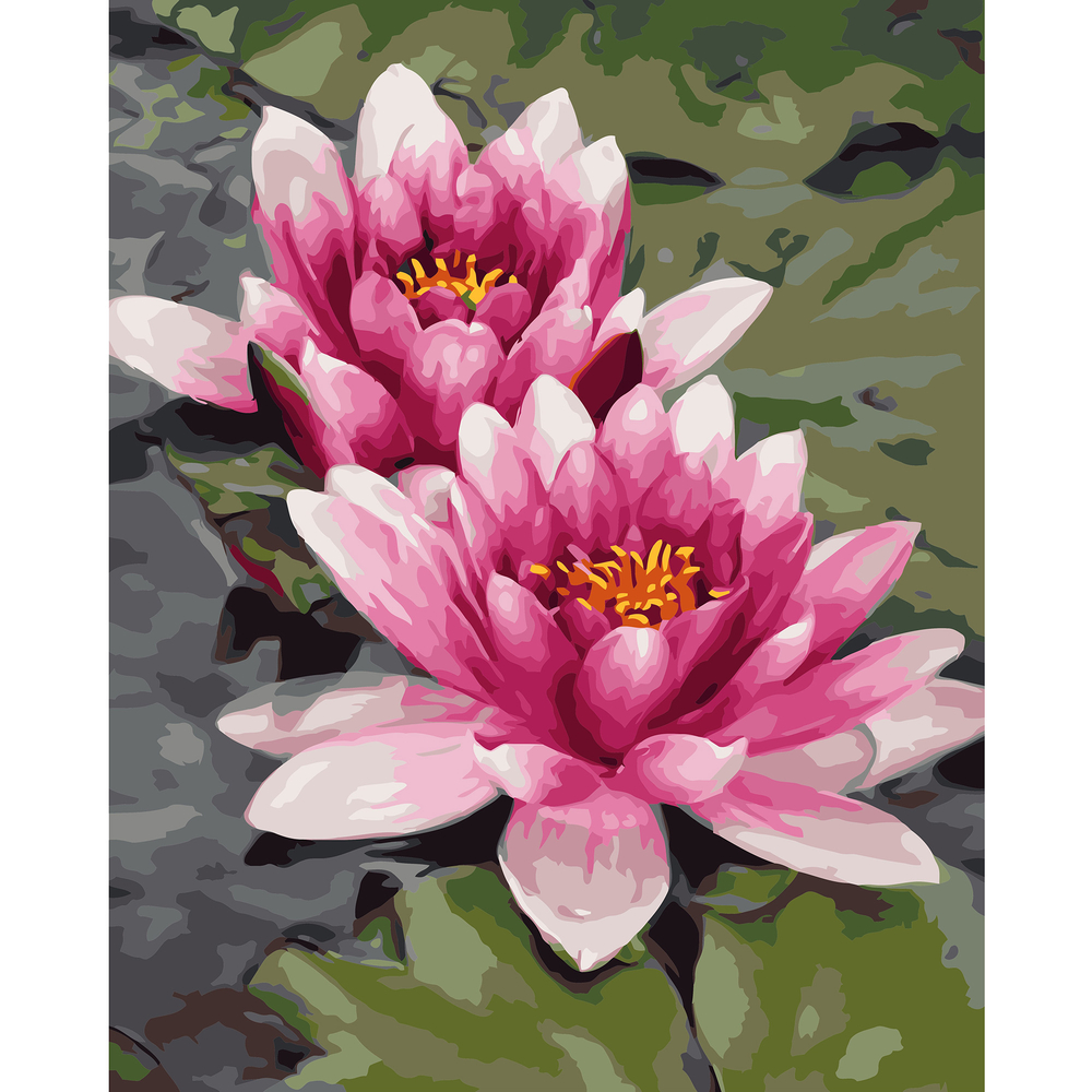 Фото, Видеообзоры картина за номерами strateg преміум рожеве латаття з лаком розміром 40х50 см va-1378