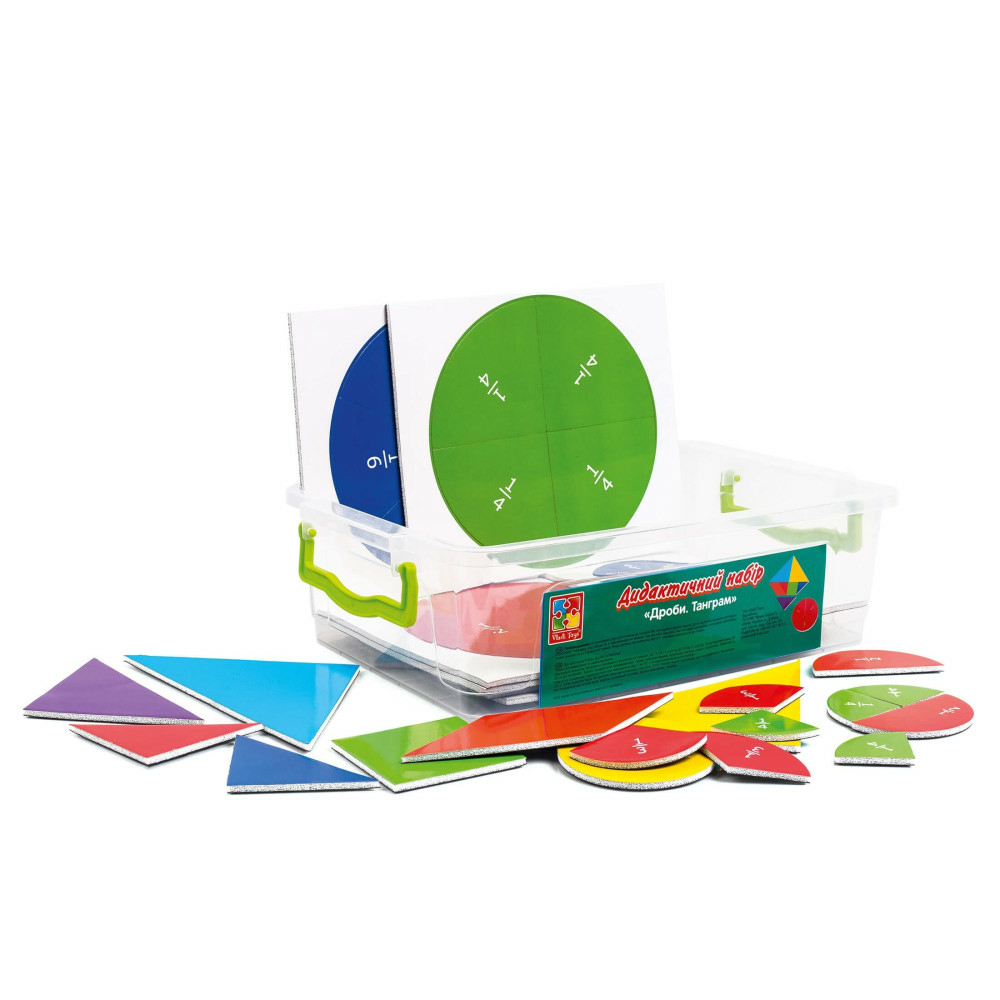 Фото, Відеоогляди демонстраційний магнітний набір «дроби. танграм» vt5555-03