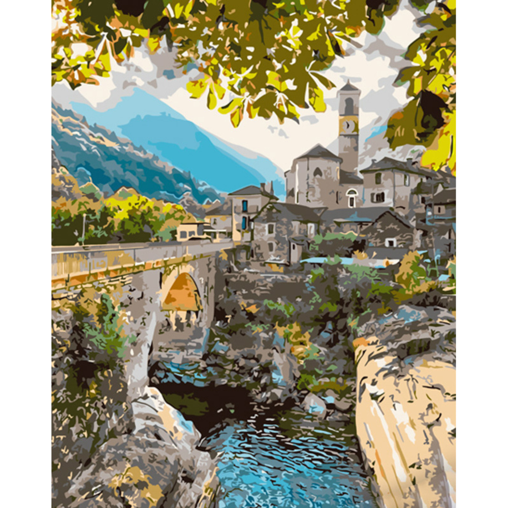 Фото, Відеоогляди картина за номерами strateg преміум краса на фоні гір розміром 40х50 см (gs1037)