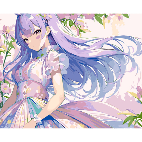 Отзывы  картина за номерами strateg аніме весняного відтінку на кольоровому фоні розміром 40х50 см (mz044)