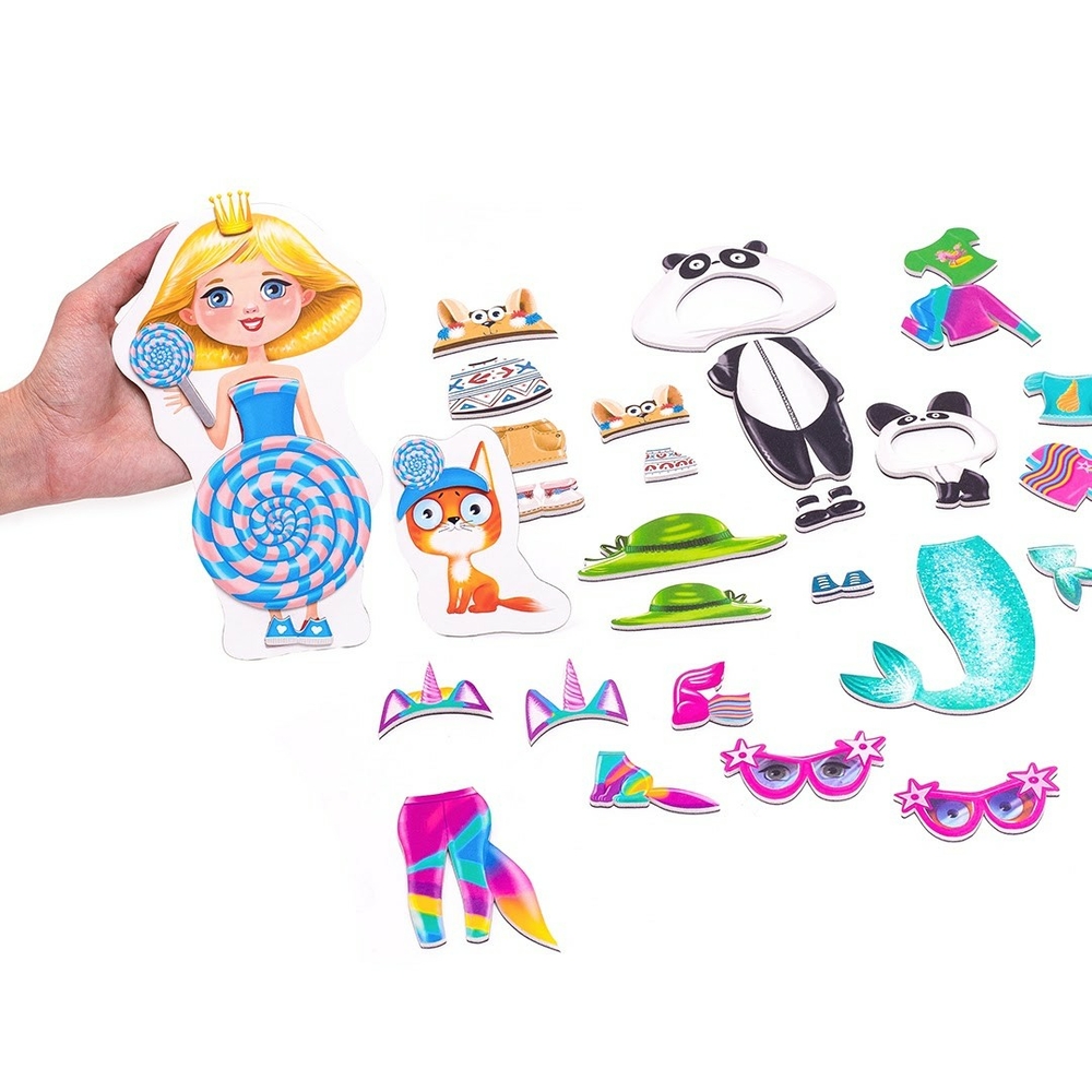 Фото, Відеоогляди гра магнітна одягалка «family look» vladi toys vt3702-21