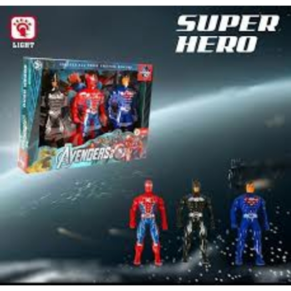 Набір героїв 564-822 (120/2) 3 героя, підсвічування, рух частини тіла, в кор