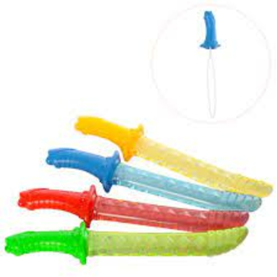 Мильні бульбашки 1868-28 (192шт) меч, шабля, 27см, 4 кольори, в кульку