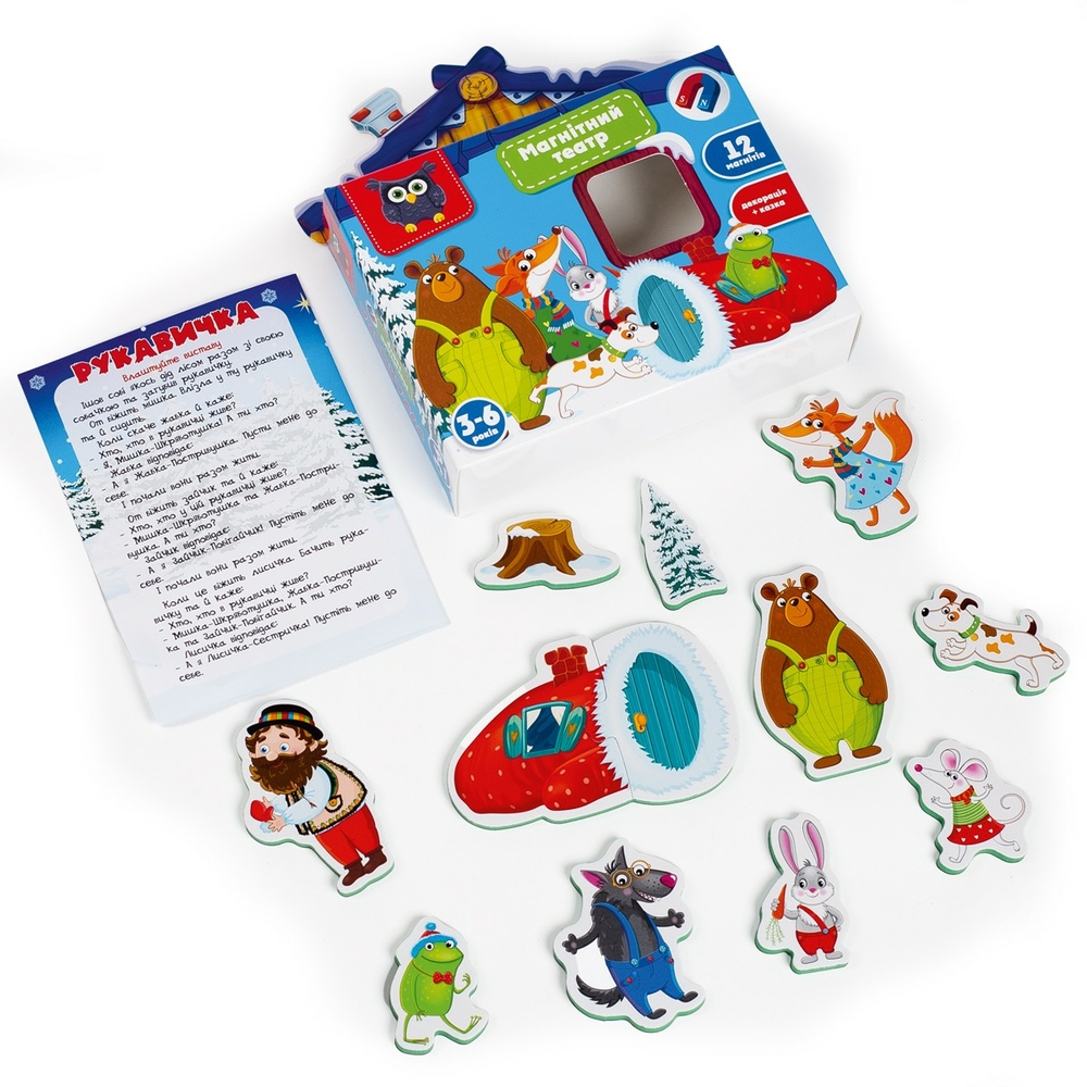 Фото, Видеообзоры магнітний театр "рукавичка" vt3206-28