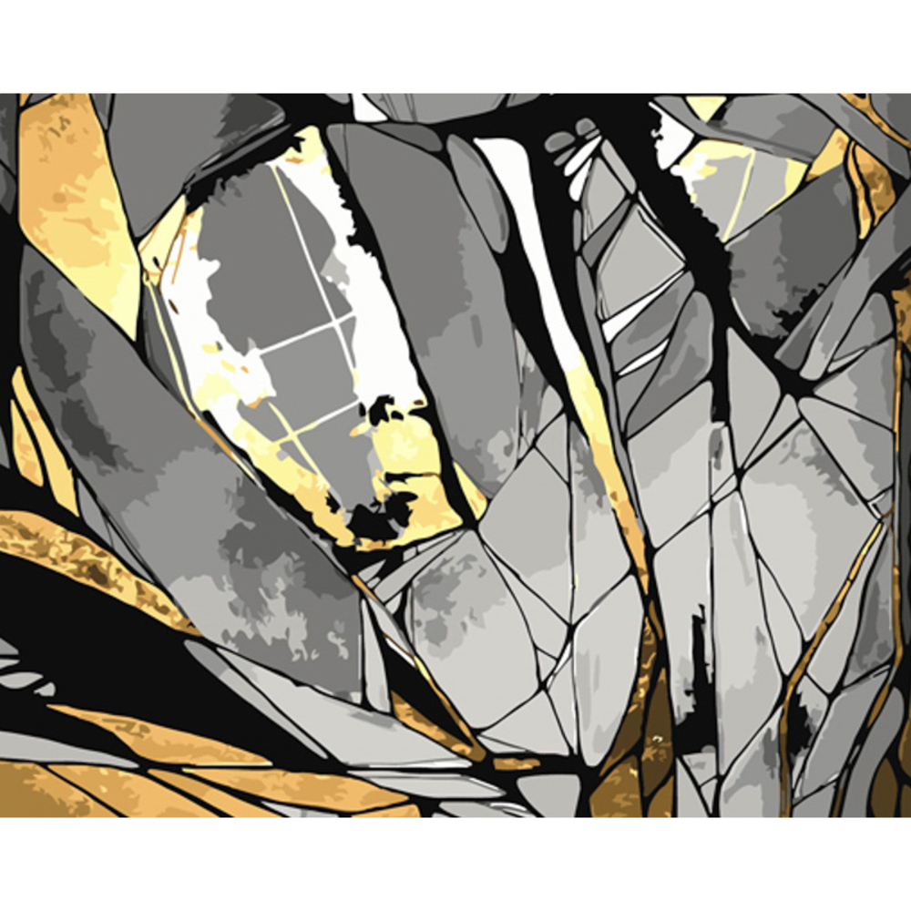 Фото, Відеоогляди картина за номерами strateg преміум розбите скло з лаком та з рівнем розміром 40х50 см (gs1431)