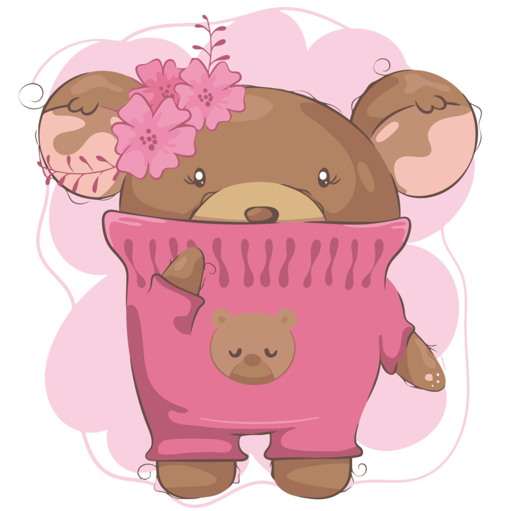 Фото, Відеоогляди картина за номерами strateg преміум ведмежа в светрику з лаком розміром 30х30 см es108