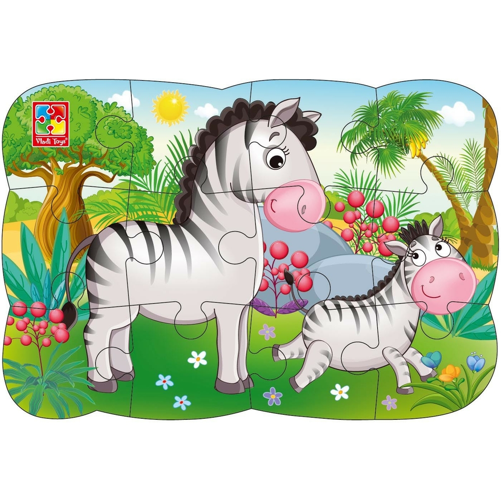 Фото, Видеообзоры пазли на магніті а5 "зебрики" vt3205-75