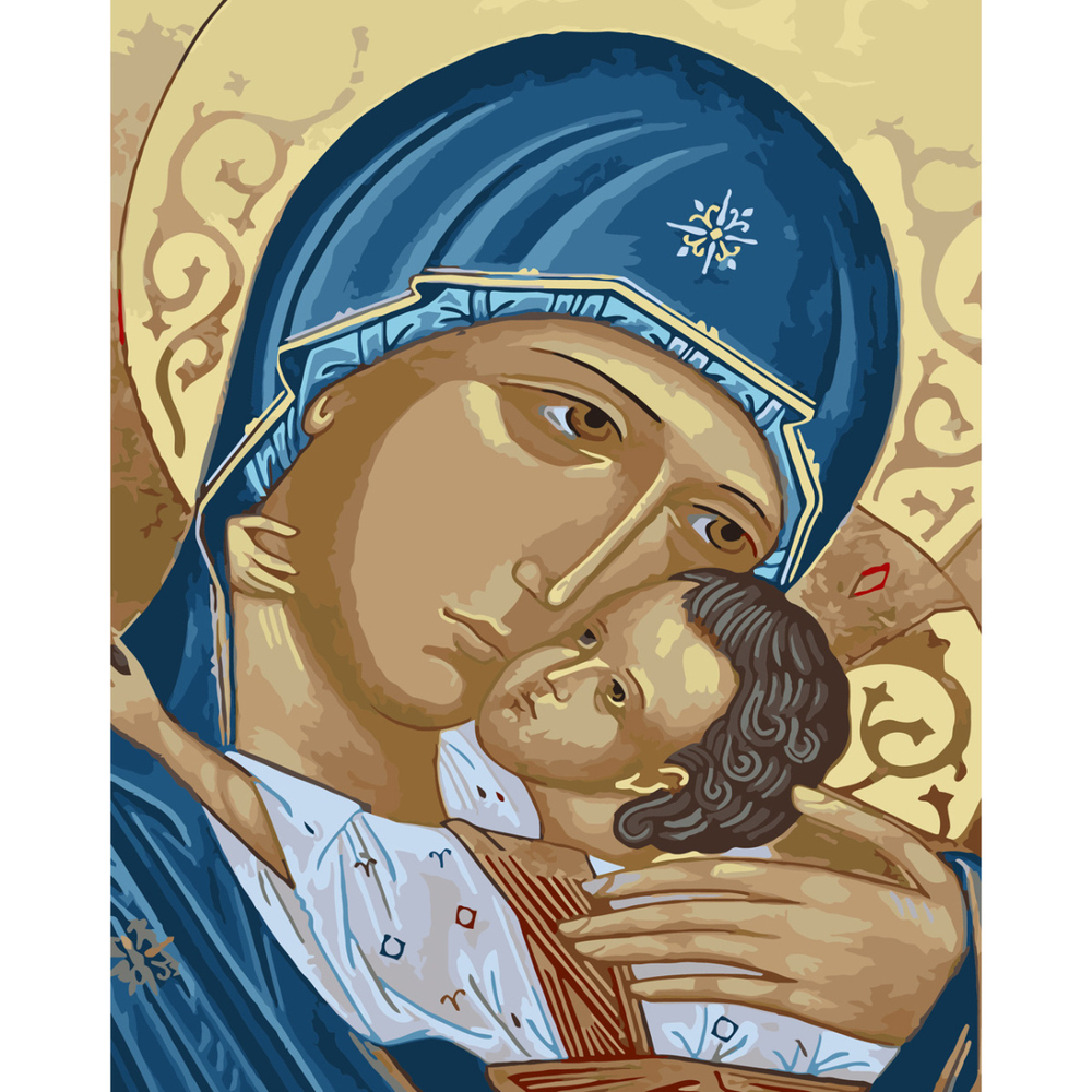 Фото, Видеообзоры картина за номерами strateg преміум псково-печерська ікона зворушення з лаком розміром 40х50 см (sy6639)