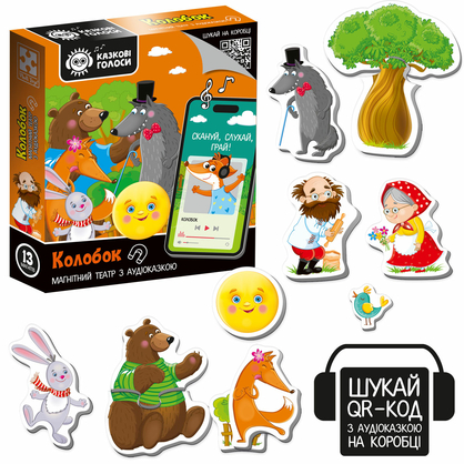 Фото, Відеоогляди гра розвиваюча vladi toys магнітний театр з аудіоказкою казкові голоси "колобок" vt3206-38