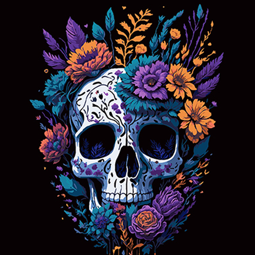 Фото, Відеоогляди картина за номерами strateg преміум естетика життя і смерті на чорному фоні розміром 40х40 см (av4040-35)