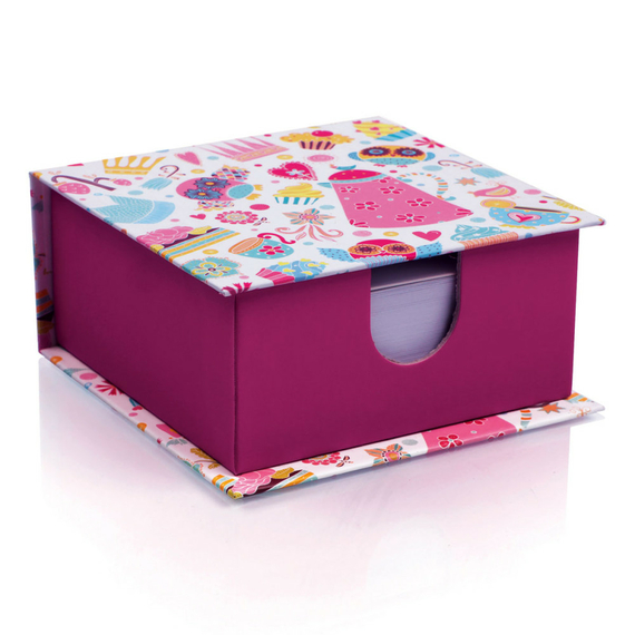 Відгуки  картонний бокс з папером для нотаток 90х90мм vt9901-83