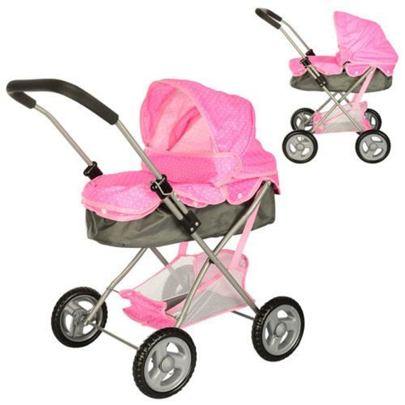 Коляска 8826H-2S (6шт) для куклы,39-48-71см,классика,корзина,металл,в кор-ке,63-40-11см