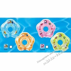 Круг MS 0640 (100шт) для купания детей,43см,на застежке,ручки 2шт,2 вида(WP,ЧГ),в кульке,18-14-2,5см