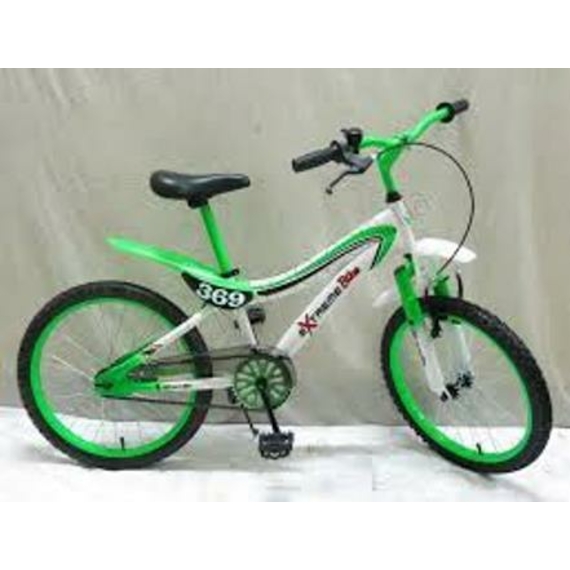 Велосипед 2-х коліс 20'' 142001-G (1шт) зелений. з дзвінком, дзеркалом, з вставками в колесах