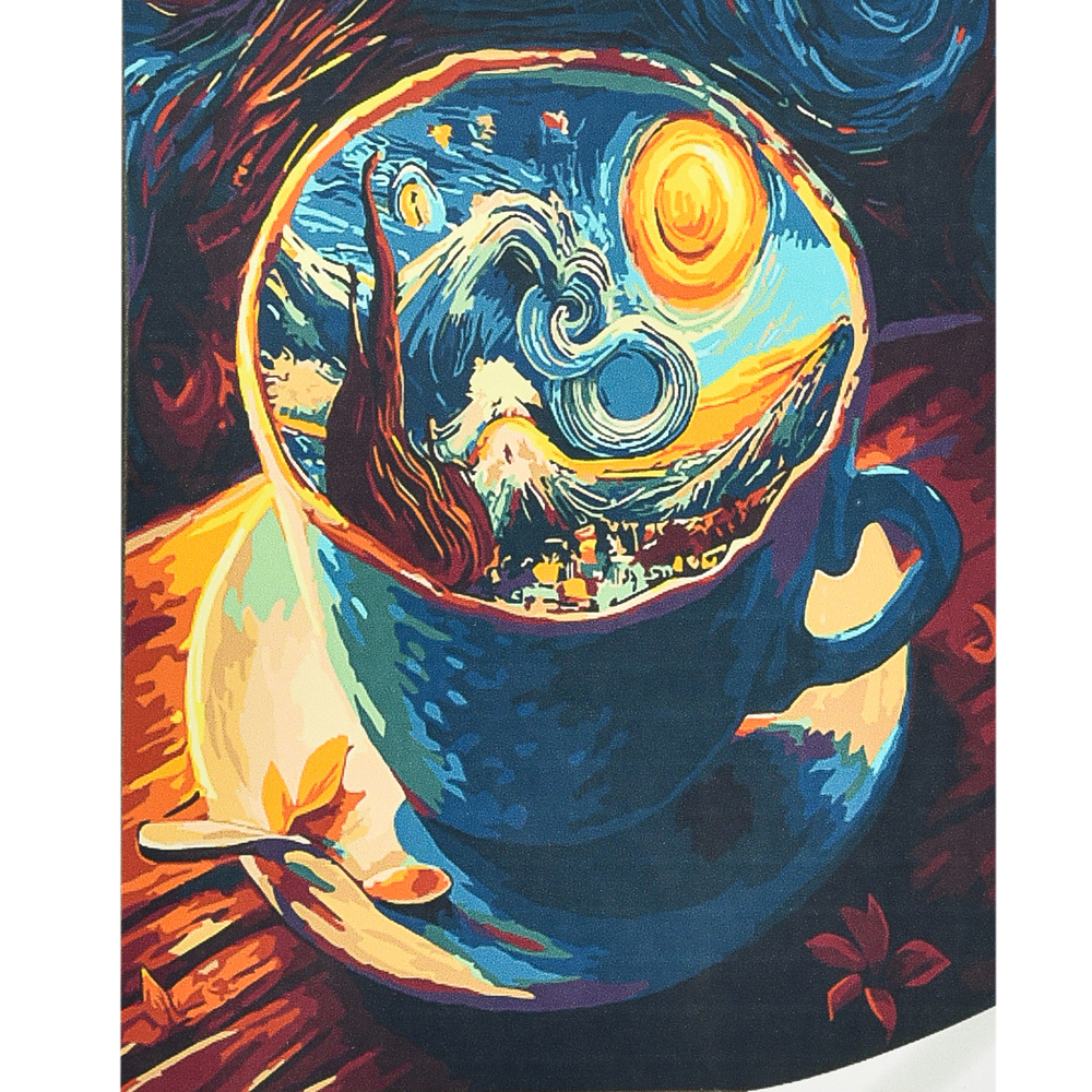 Фото, Відеоогляди картина за номерами strateg   світ у чашці розміром 50х50 см (aa003)