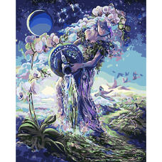 Картина за номерами Strateg ПРЕМІУМ Паралельний всесвіт з лаком розміром 40х50 см SY6130