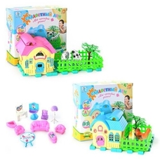 Будинок H 214-3 (72шт) ферма, мебель, животные 2шт, 2 вида, в кор-ке, 26-23-7см