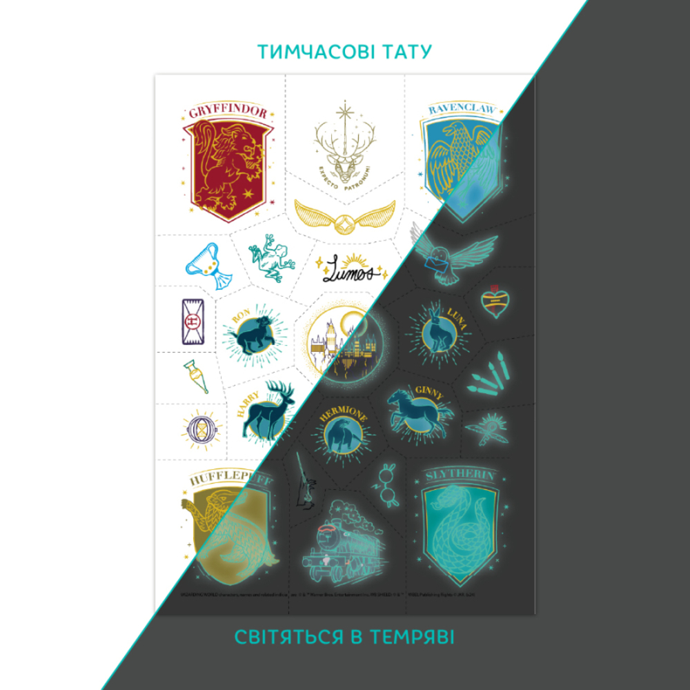 Фото, Відеоогляди набір дитячих тимчасових татуювань dodo harry potter символи