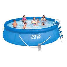 Басейн сімейний 56409 (1шт) фільтр-насос 230V, сходи, підстилка, тент, очищення води, 457-107см