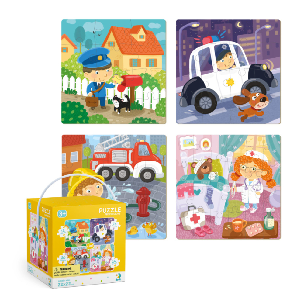 Фото, Відеоогляди пазл 4в1 dodo професії