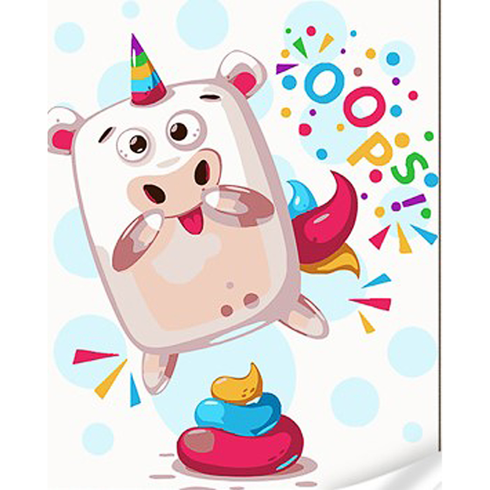 Фото, Видеообзоры картина за номерами strateg преміум мультяшна корова з лаком та з рівнем розміром 30х40 см (ss1071)