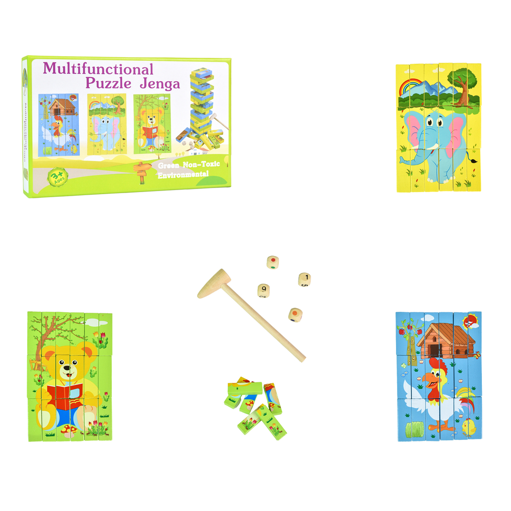 Фото, Видеообзоры дерев'яна джанга-пазл multifunctional puzzle jenga strateg (30980)