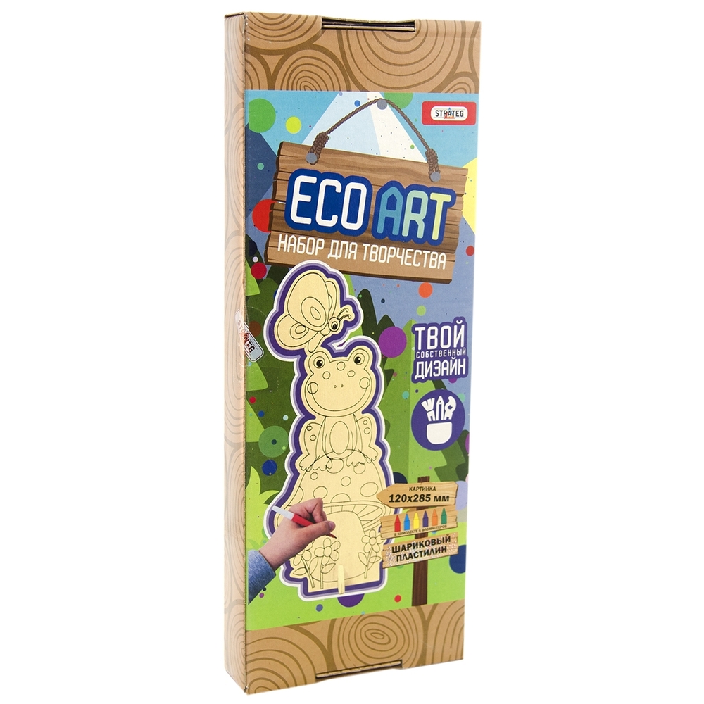 Фото, Видеообзоры набір для творчості strateg еко-розмальовка жаба (5004)