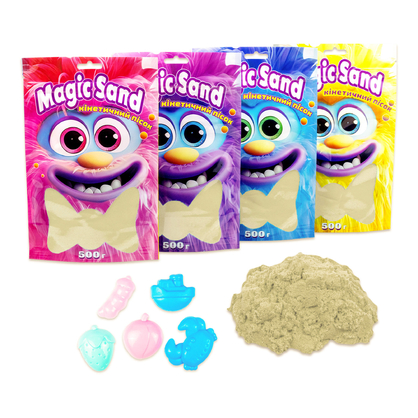 Фото, Видеообзоры кінетичний пісок strateg magic sand в пакеті 39403-1 класичний, 0,500 кг