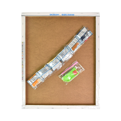 Фото, Відеоогляди алмазна мозаїка strateg преміум дівчина в очікуванні подорожі розміром 40х50 см (sk88266)