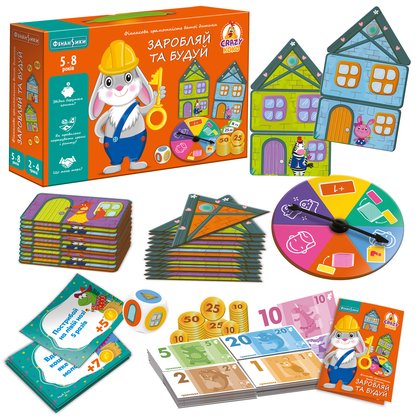 Фото, Відеоогляди гра настільна vladi toys економічна «заробляй та будуй» vt2312-04
