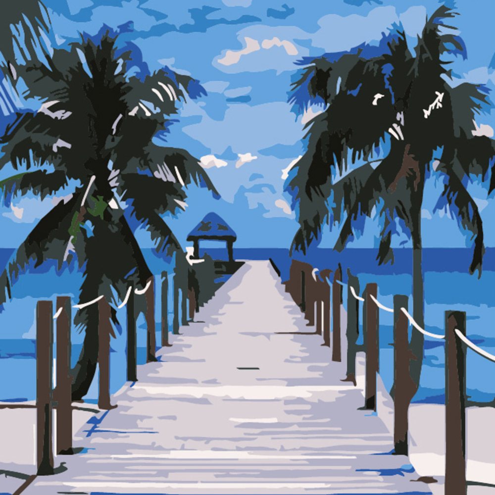 Фото, Видеообзоры картина за номерами strateg сходи до океану розміром 20х20 см (hh5580)