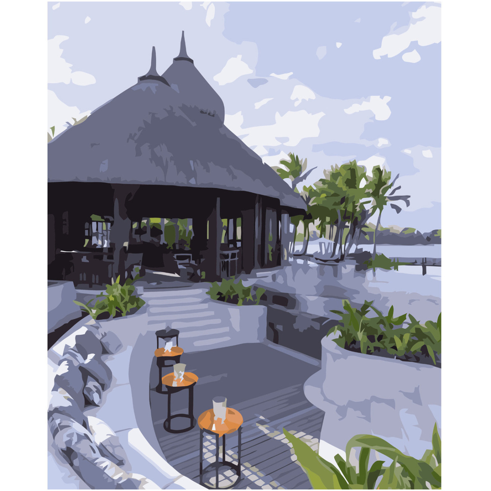 Фото, Видеообзоры картина за номерами strateg преміум маврикійське життя з лаком розміром 40х50 см va-3711