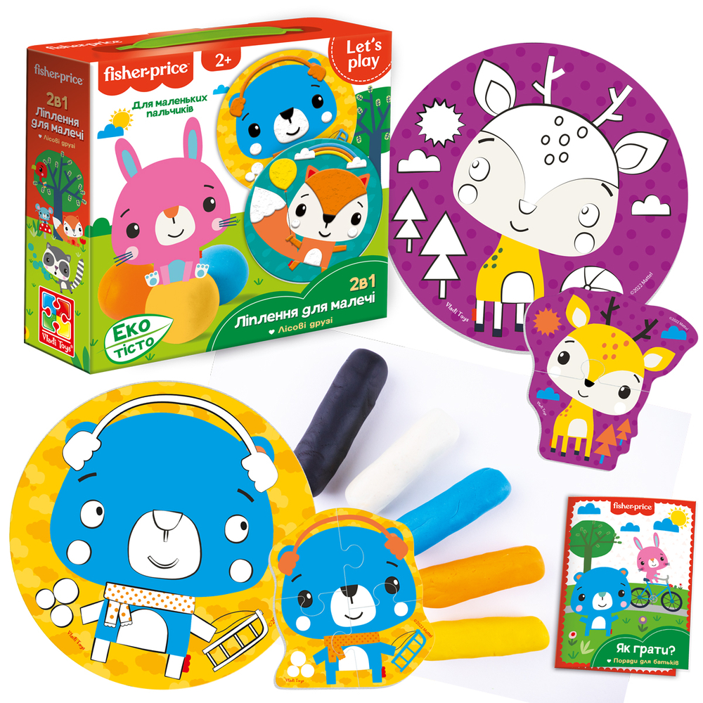 Фото, Відеоогляди набір для творчості з екотістом fisher price «лісові друзі» vt4502-04